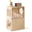 2-Tier Wooden Cat Condo with Removable Cushions