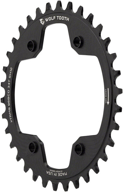 Plato de cadena Wolf Tooth 96 BCD - 34t asimétrico para bielas Shimano