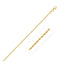 Chaîne en or jaune 14k solide à coupe diamant de 2,0 mm