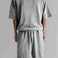 Men's Plus Size Round Neck Top and Shorts Set