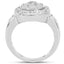 14K Yellow Gold Plated Diamond Engagement Ring in Sterling Silver
