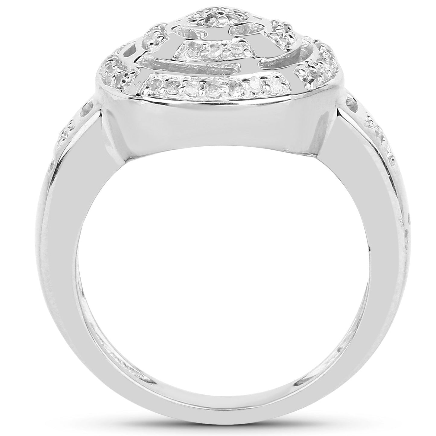 14K Yellow Gold Plated Diamond Engagement Ring in Sterling Silver