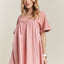 Charming Round Neck Half Sleeve Babydoll Dress