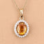 Colgante de Zafiro Amarillo y Diamante de 1.78 Quilates en Oro de 14K