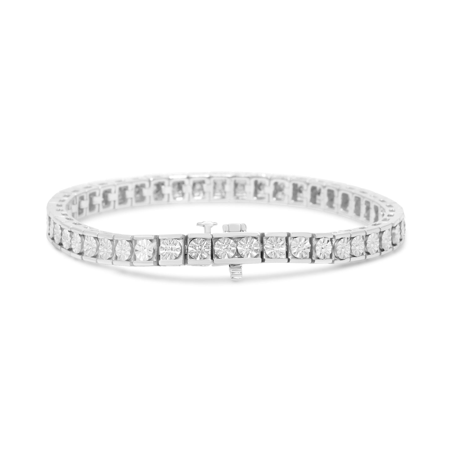 Bracelet de tennis en argent sterling .925 avec diamants de 1/4 carat