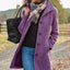 Abrigo Elegante de Mujer de Largo Medio con Solapa para Invierno