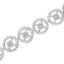 .925 Sterling Silver Diamond Nested Circle Bracelet - 7" Fashion Link