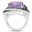 Bague en argent sterling avec améthyste et tanzanite de 5,95 carats