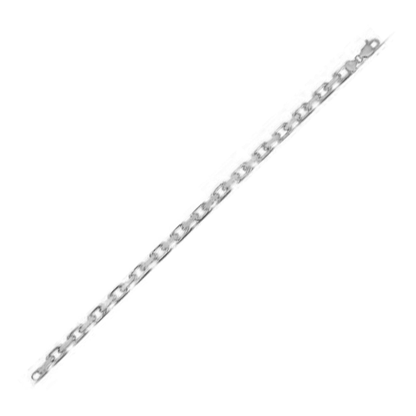 14k White Gold French Cable Link Chain - 4.80 mm