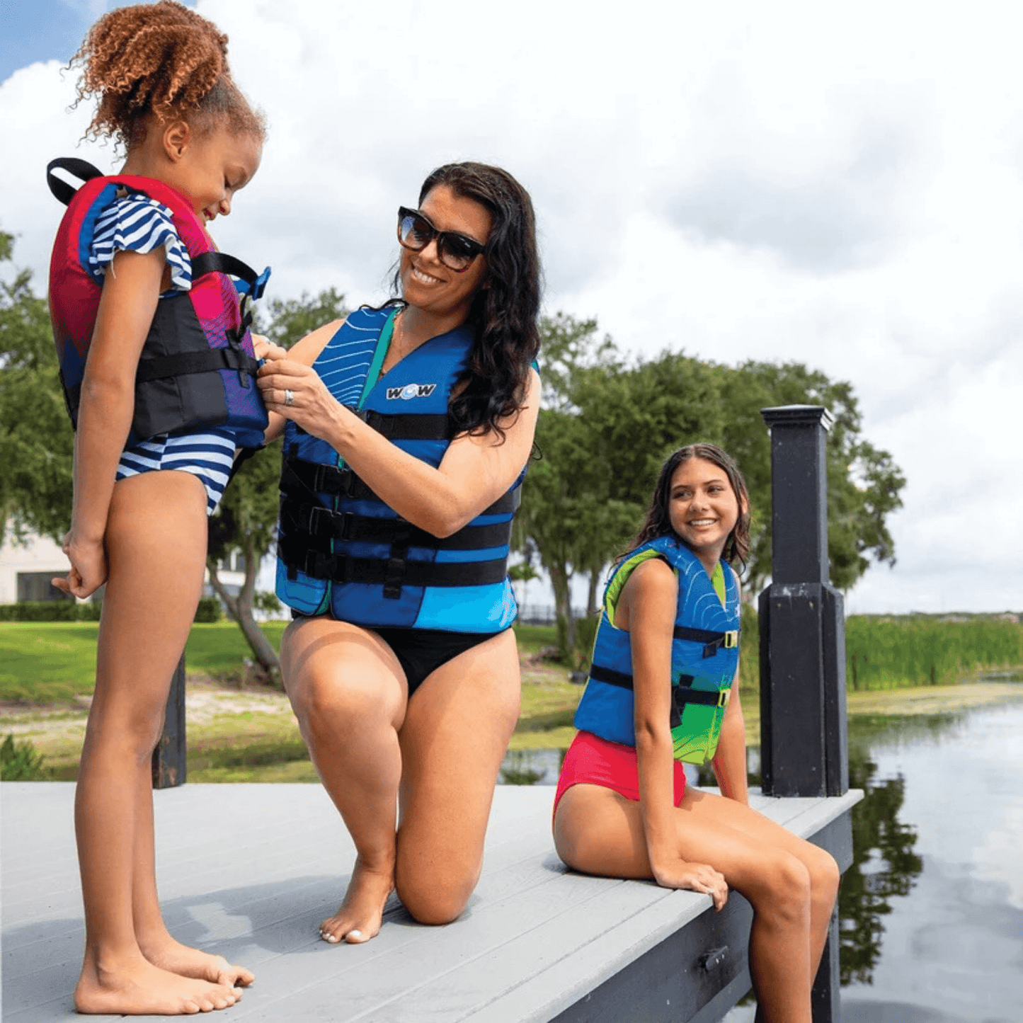 WOW Watersports Vis-Wave Adult Life Vest - Blue