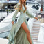 Elegant V-Neck Long Sleeve Dress