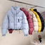 Veste courte matelassée épaulée à col montant de style coréen