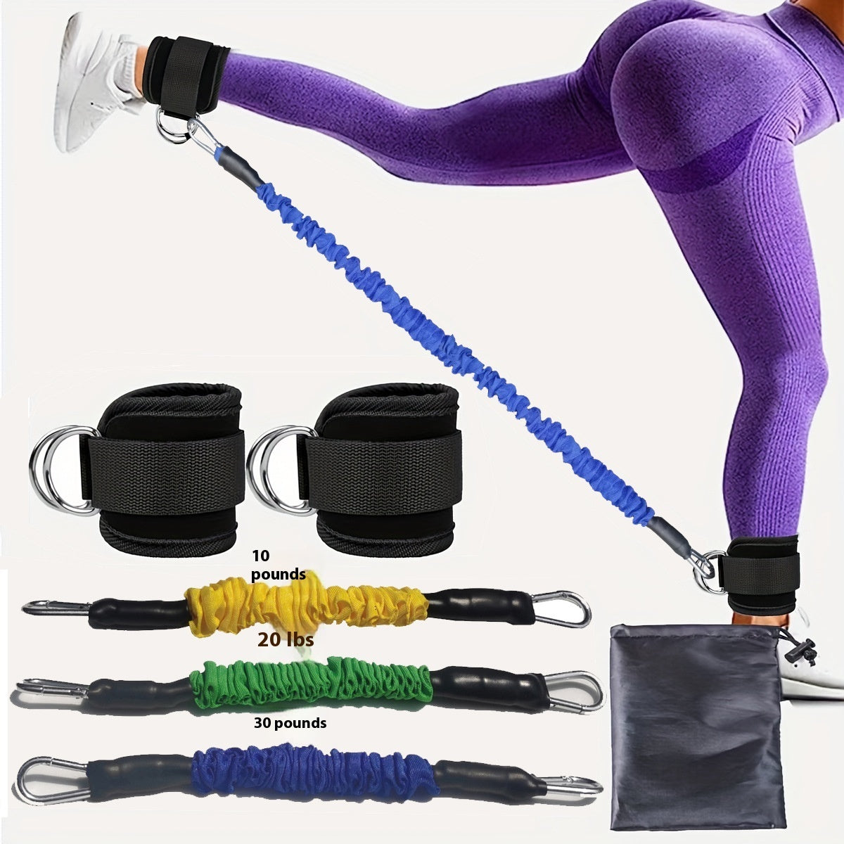 Ultimate Ankle Strap Resistance Bands for Hip and Leg Strength Training - Korvel
