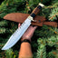 Custom Handmade Frontier Legend Bowie Knife – D2 Steel Blade & Leather Handle, 16" Length - Korvel
