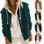 Solid-Color Corduroy Cardigan - Casual Relaxed-Fit Jacket