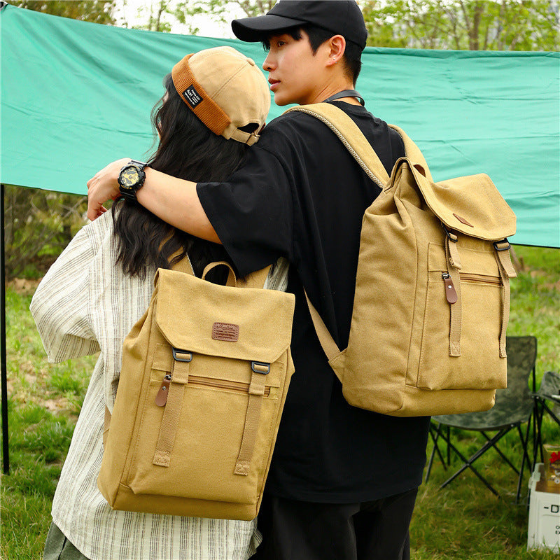 Travel Backpack - Washed Canvas Casual Large Capacity
