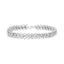 Pulsera de eslabones S de diamantes de doble fila de plata esterlina .925 - Tamaño 7.25