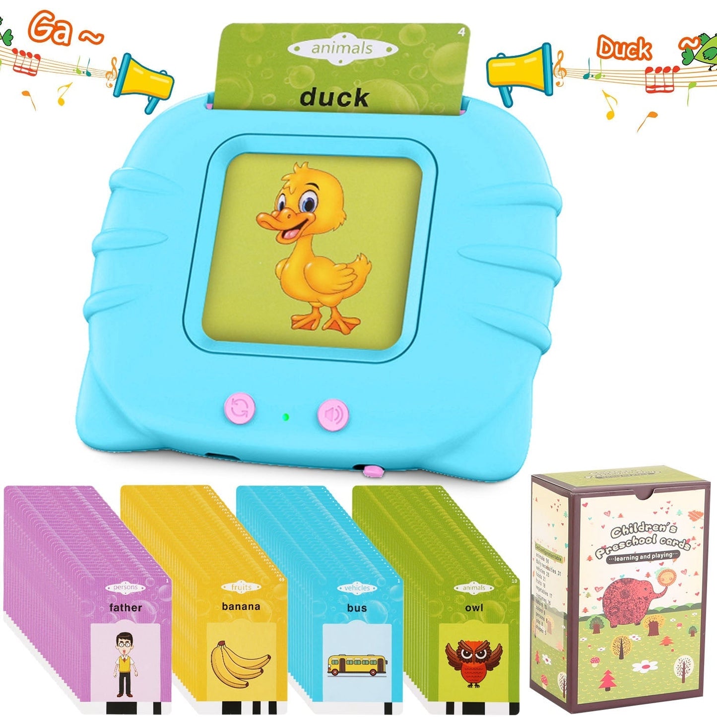 GBruno 224 Words Kid Flash Talking Cards