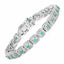 Pulsera de Esmeralda Genuina de 2.40 Quilates en Plata Esterlina .925