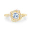 0.46 Carat Aquamarine and Diamond 14K Yellow Gold Engagement Ring