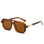 Women's Fashion Reflective Lenses Brown Sunglasses
