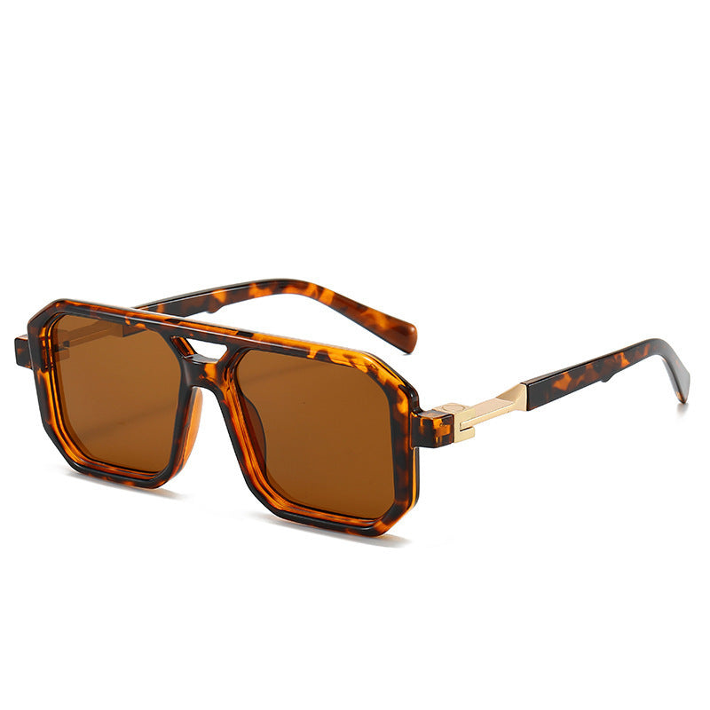 Women's Fashion Reflective Lenses Brown Sunglasses