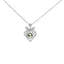 Collar con colgante de corazón de perla negra tahitiana cultivada y diamantes de 18 quilates