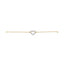 Pulsera de encanto de corazón de diamante de dos tonos de oro de 10K - 1/4 Cttw