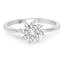 Bague en cluster de diamant blanc de 0,18 carat en or blanc 14K