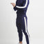 Ensemble de haut zippé et de pantalons à rayures latérales pour hommes grandes tailles