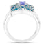 0.44 Carat Genuine Tanzanite Sterling Silver Engagement Ring