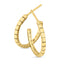 Boucles d'oreilles Omega en or jaune 14 carats en brique