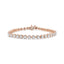 .925 Sterling Silver Heart-Link Diamond Tennis Bracelet