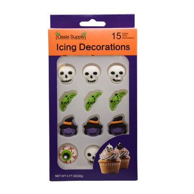 Halloween Edible Cake Decorations - 15 Count Spooky Toppers