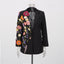 Elegant Women's Suit with 3D Floral Embroidery