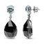 18K White Gold Diamond & Gemstone Dangle Earrings