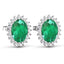 Pendientes de Esmeralda Zambiana y Diamantes Blancos de 2.66 Quilates