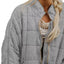 Plus Size Full Zip Quilted Bomber Jacket