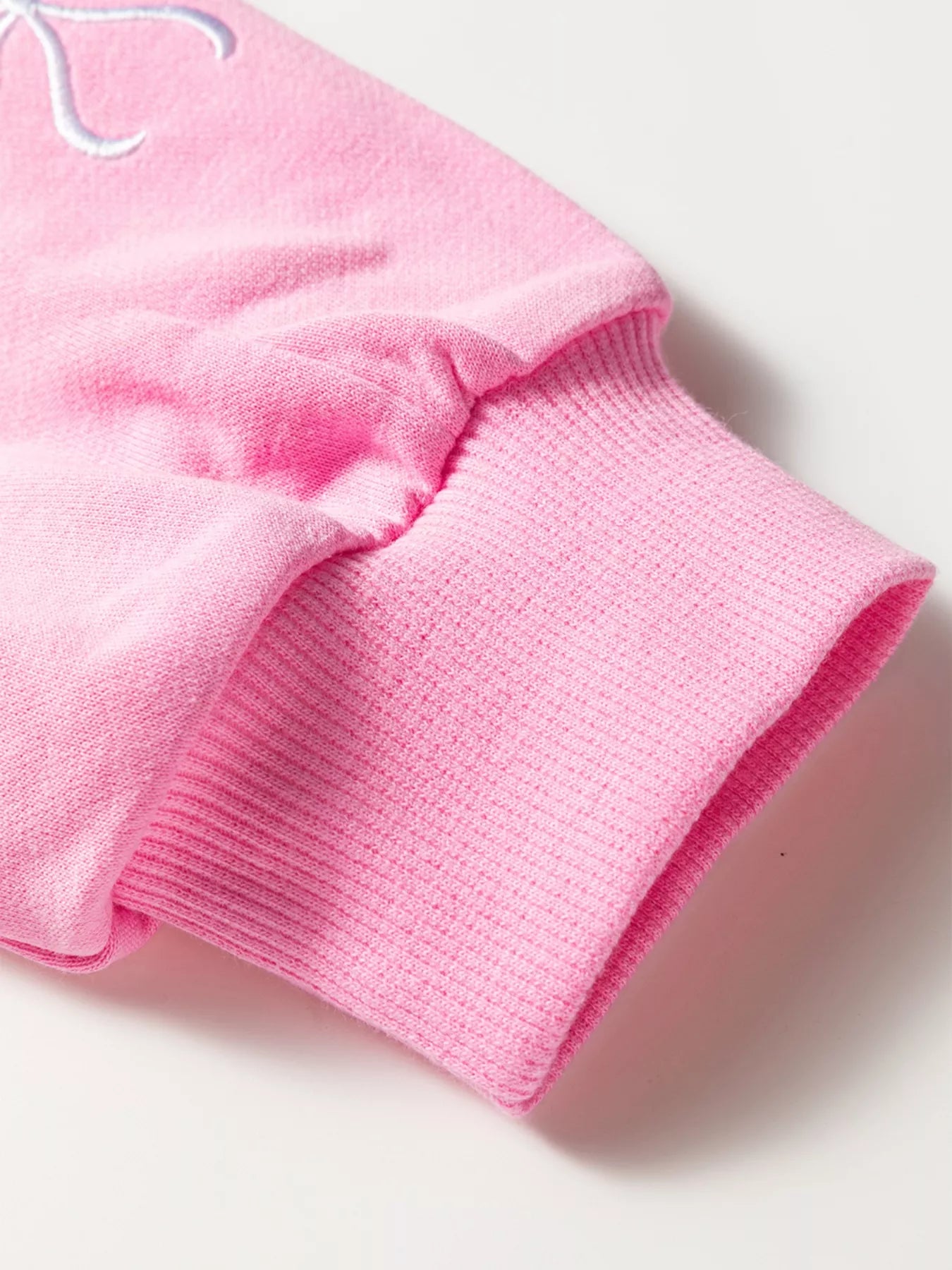 Ensemble Sweatshirt et Shorts avec Broderie en Nœud