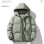 Men's Thickened Cotton-Padded Hoodie Coat for Winter