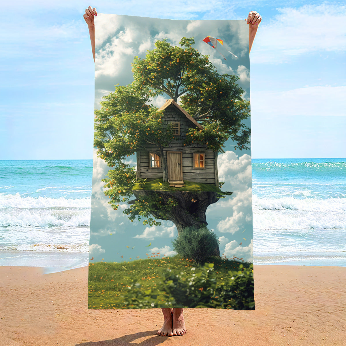 Double-Sided Velvet Beach Towel - Quick-Drying & Soft