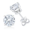 Pendientes de diamantes de 1.0 Cttw en oro blanco de 14K certificados por AGS