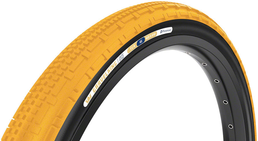 Neumático Panaracer GravelKing SK - 700 x 45 Tubeless Plegable Honey Butter/Negro