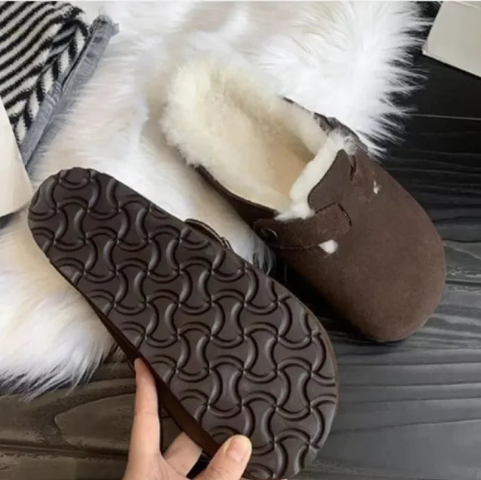Zapatos de Invierno de Cuero Plush Chic