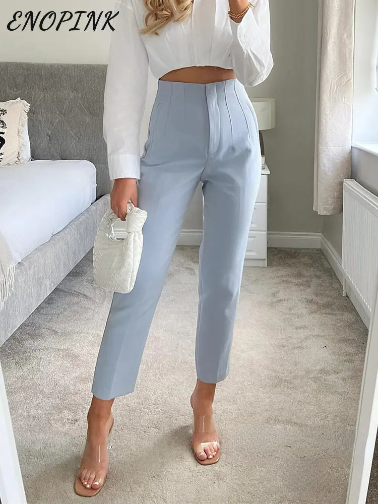 Pantalons Droits Chic pour Femme de Bureau