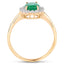 1.39 Carat Zambian Emerald & Diamond 10K Yellow Gold Engagement Ring