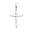 14k White Gold Slim Cross Pendant with Tapered Ends