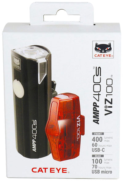 CatEye AMPP400S / VIZ100 Headlight and Taillight Set
