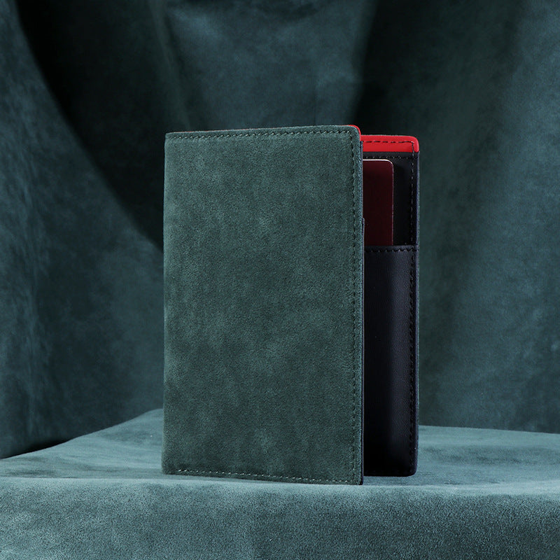 Alcantara Genuine Leather Travel Wallet