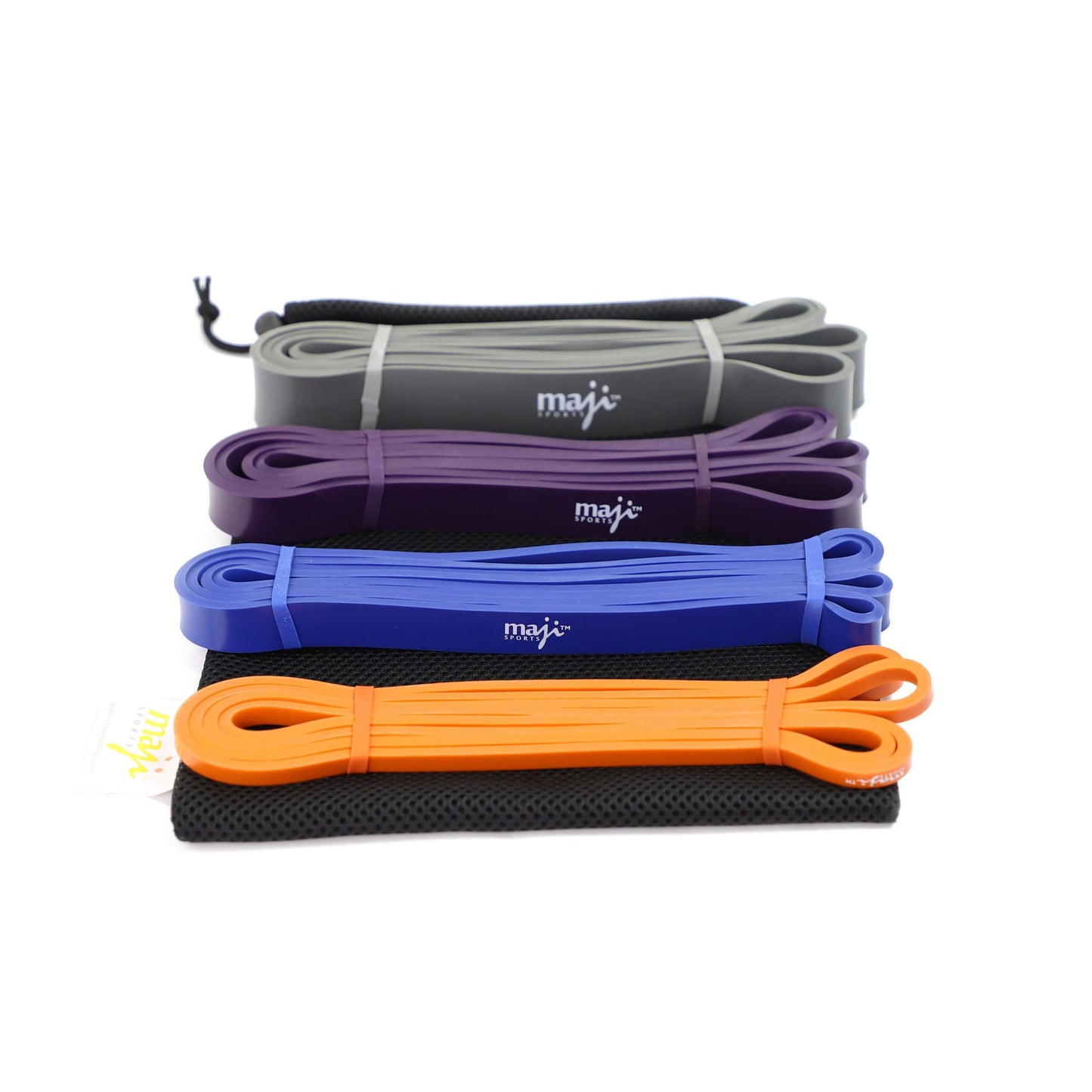 Maji Sports Pack de Cuatro Bandas de Resistencia para Entrenamiento de Cuerpo Completo